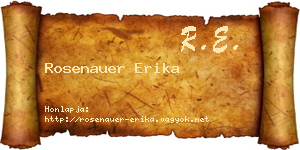 Rosenauer Erika névjegykártya
